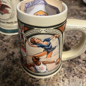 Olympic Themed Ceramic Mug Budweiser Vintage